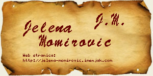 Jelena Momirović vizit kartica